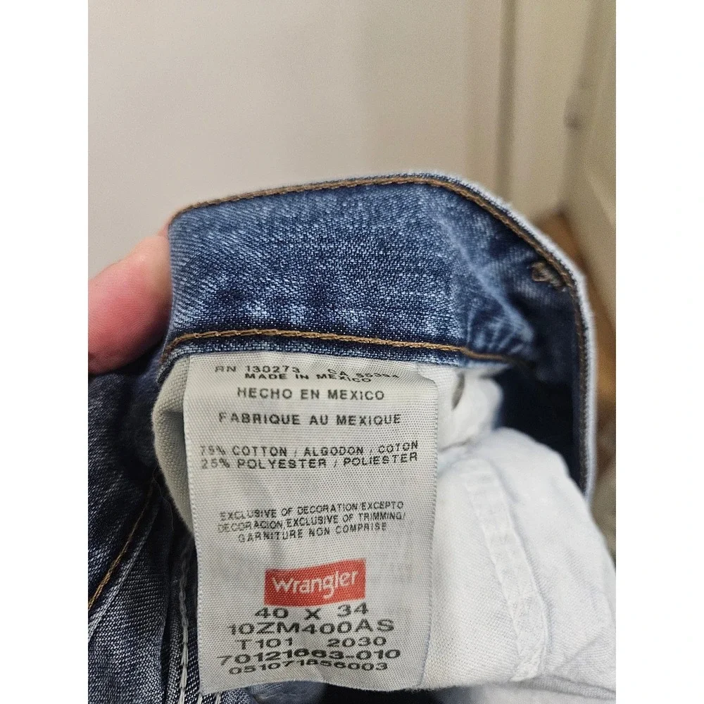 Wrangler Authentics Mens Carpenter Jeans 40x34 Blue Relaxed Fit 10ZM400AS